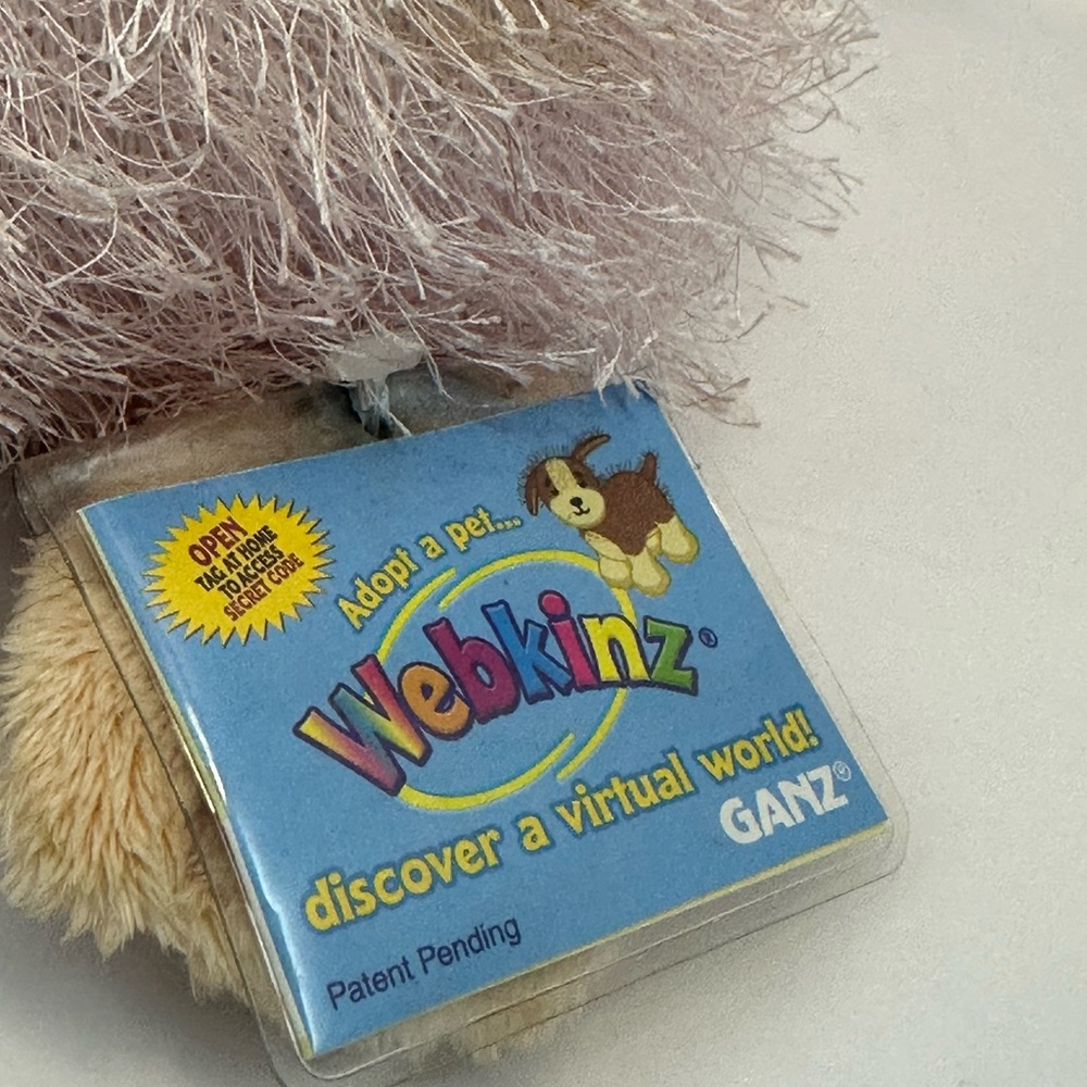 Webkinz Pink Googles Plush Stuffed Animal GANZ Retired 2006 HM208 Sealed Code - Picture 3 of 7